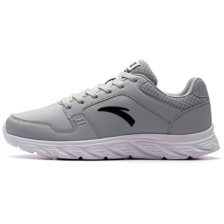 Anta Leather Water-Resistant Low-Top Running Shoes Men Sneakers Fog-Gray 91815528-6 41