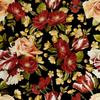 Royal Velvet Fabric Polyester For Sewing - Motif Roses And Tulips