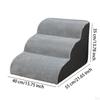 Pet Stairs for High Beds Gentle Slope Shape Portable Multipurpose Ladder 20D 2 Step Gray