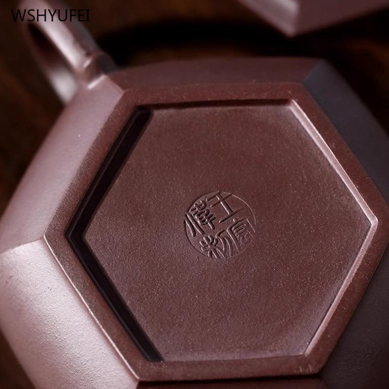 Bule de Argila Roxa Yixing Bule de chá feitos à mão de argila roxa antiga da mina original Jogo de chá Kung Fu