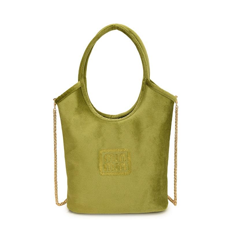 

Новая замшевая большая сумка-тоут подмышку, женская изысканная модная универсальная повседневная на плечо, сумка-мессенджер зелёный