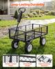 Garden Cart, 408.2 kg, Heavy Duty Steel Yard and Garden Utility Wagon with 10-Inch Tires, Outdoor Gardening Stool with Adjustable Handle, Detachable