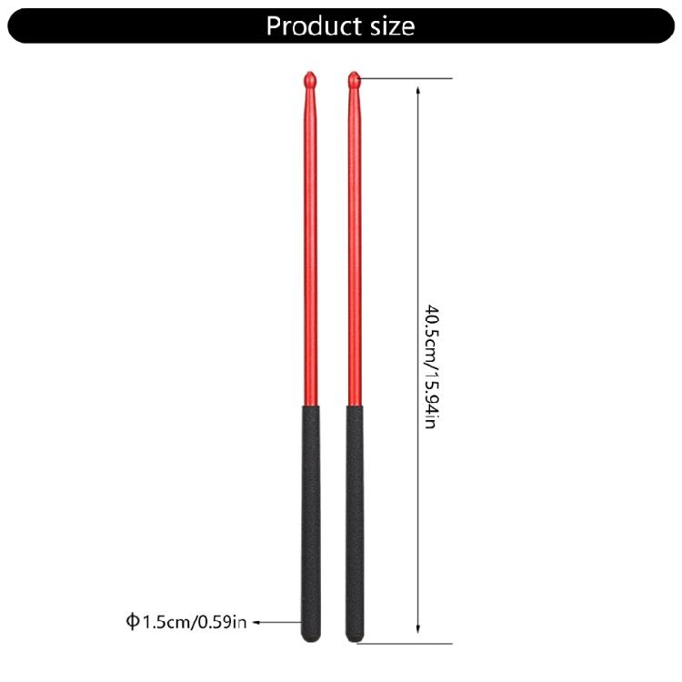 High Performances Drum Sticks Aluminum Construction Antislip Precisions Balanced Suitable for Various Music Styles