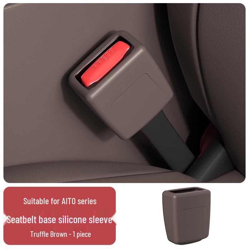 Silicone Seatbelt Base Anti-Collision Protective Sleeve for AITO M8 M9 Car Interior Decoration.