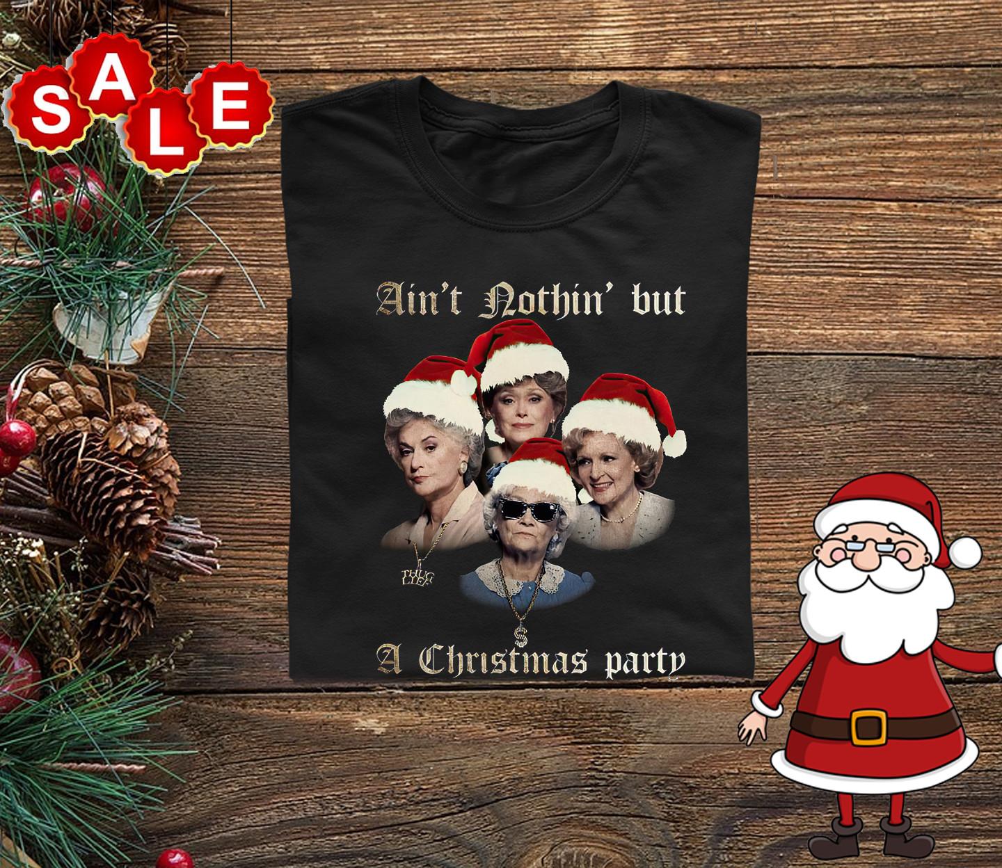 Merry Christmas Santa The Golden Girls Funny Black All Size Unisex T-Shirt AC141 XXXXL