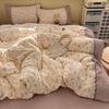 Korean Fresh Four-Piece Set: Cotton Lace Trim, Double Layer Gauze, Aerobic Jacquard Herringbone, Thickened.