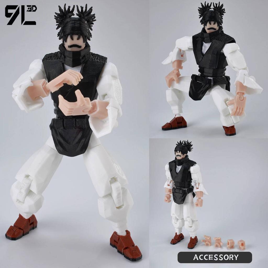 9L 3D Jujutsu Kaisen Figure Titan 13 Anime Gojo Black Outfit Model Lucky 13 Model Dummy 13 Anime Multi-Jointed Poseable Toys