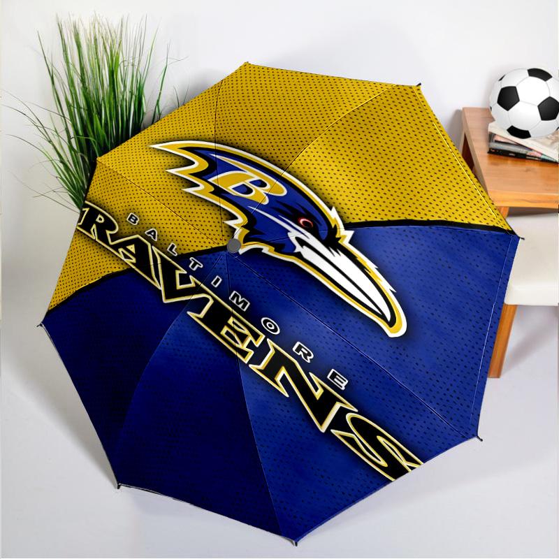 Ravens Team Spirit Umbrella 8-Frame for Travel, Camping, Casual Lightweight Portable Umbrella, Essential for Every Family Holidays Gift