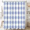 Modern Blue White Geometric Shower Curtain Set 72x84 Inches Bathroom Decor for Home Bathing Room Accessories