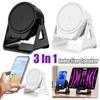 3 In 1 Small BT5.3 Speaker with Phone Holder Foldable Wireless Speaker Anti-Slip Tablet Stand BT Speaker for Home Office Bracket