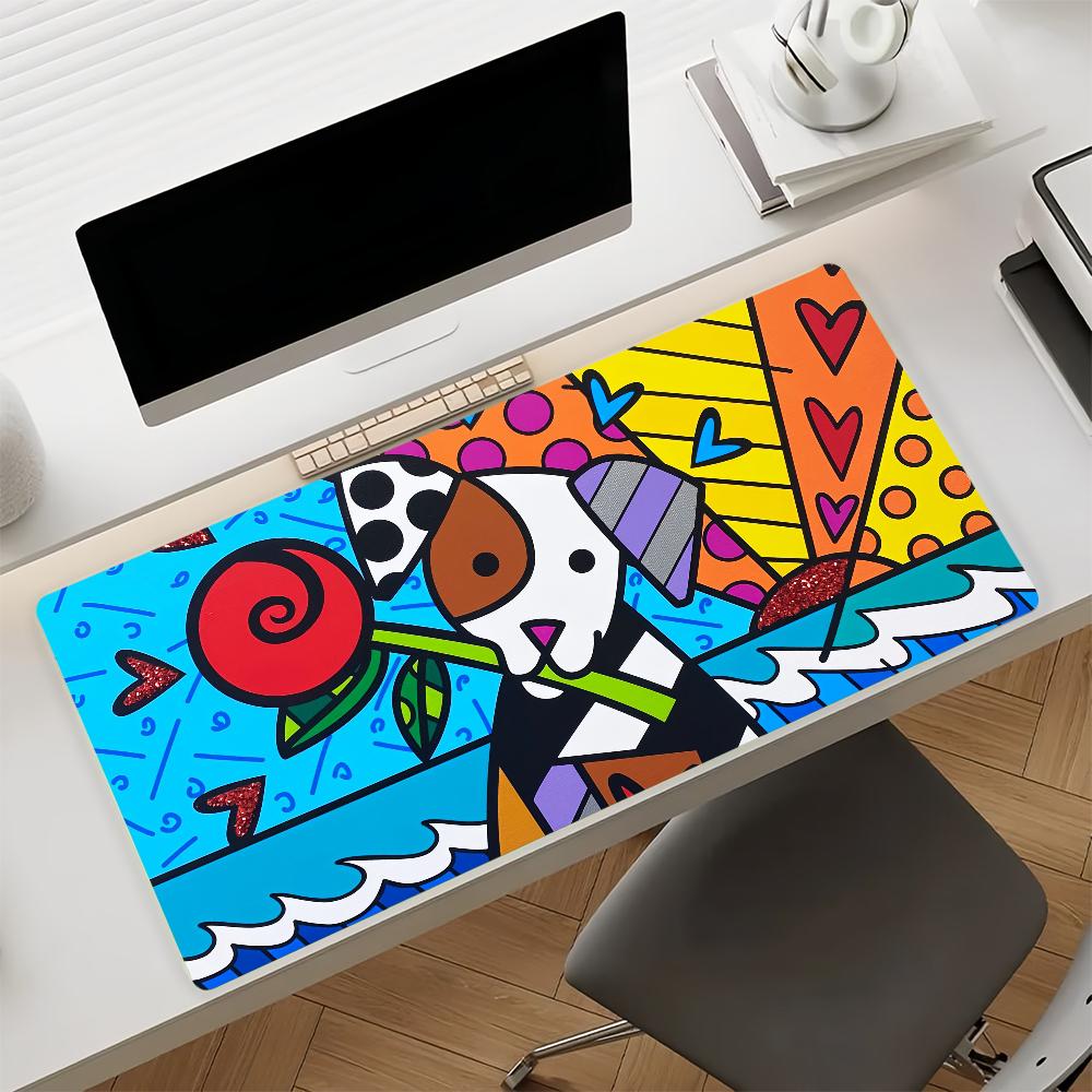 Art R-Romero B-Britto-S Mouse Pad Non-slip Rubber Gamer Balance Computer Mat Decoracion Deskmat Laptop Office Large