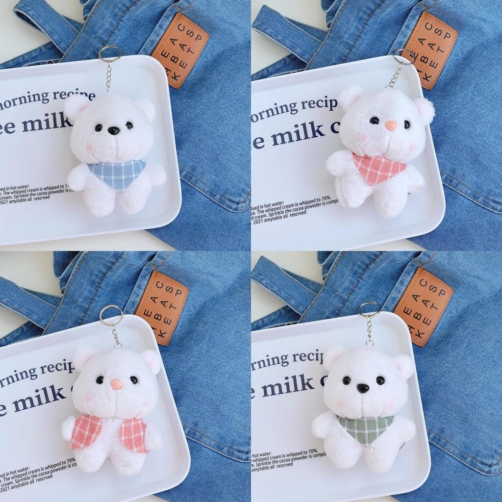 Charming Teddy Bear Plush Toy Stylish Keychain Unique Bag Pendant Perfect Couple Gift Decoration