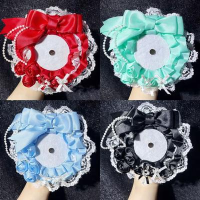 Süßer DIY Spitzenkartenhalter Lolita Anime Spitzen-Fotokartenetui Idol-Display Handgefertigtes Foto-Schutzetui Kartenaufbewahrung