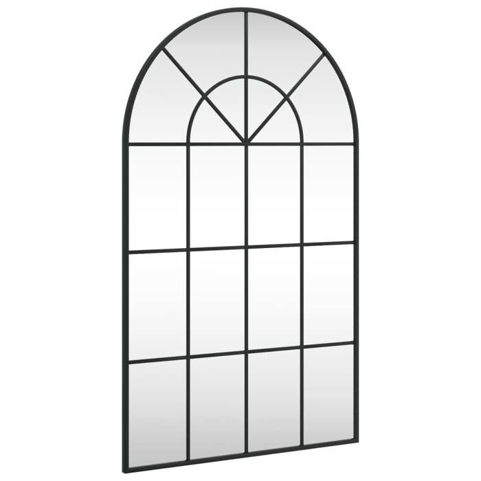 VidaXL Miroir mural noir 60x100 cm arche fer 358627