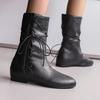 Women's Flat-bottomed Short Boots Autumn and Winter New Comfortable Large-size Casual Short Boots