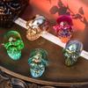 10 Pcs Gemstone Carving Skull Statue Hand Carved Human Skeleton