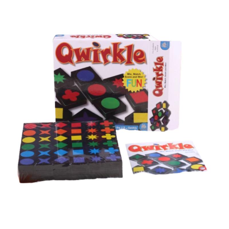 Early Educational Qwirkle Toys Wooden Parent Child Two Player Game Chess Gift