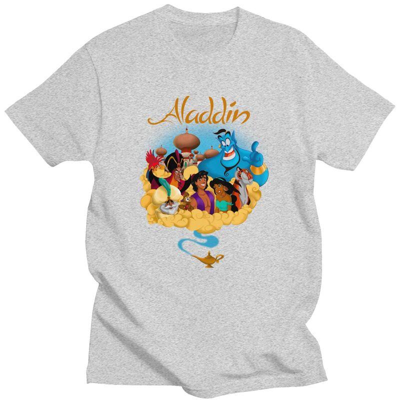 Custom Aladdin T Shirts Men Soft Cotton Tees Cartoon Tshirt Short Sleeve Fashion T-shirt Clothes