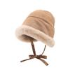 New Plush Fisherman Hat for Women In Winter Warm Plush Thickened Ear Protection Lei Feng Hat Furry Knitted Pot Hat