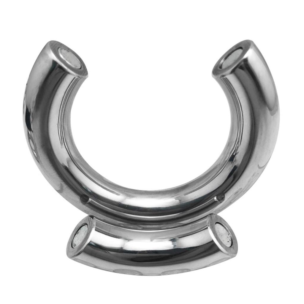 Penis Ring Stainless Steel Metal Heavy Duty Steel Magnetic Suction Scrotum Restraint Pendant Weight Training Metal Cock Ring Exercise Ball Stretcher