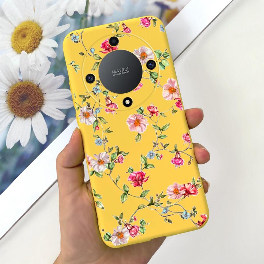 Für Honor Magic6 Lite Hülle Honor X9b Hübsche Mädchen Sonnenblumen Hülle Weiche Silikon Handyhülle Für Honor Magic6 Lite HonorX9b Bumper