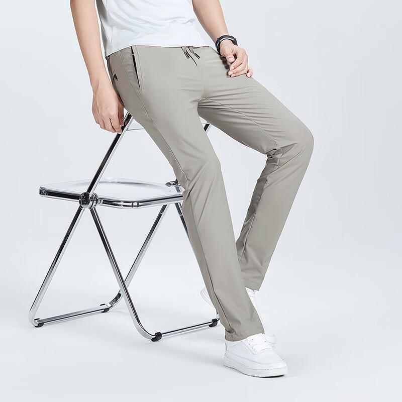 

Men s Ice Silk Elastic Casual Trousers YTMMC5001 35