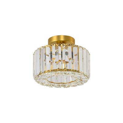 Lampa Sufitowa Glamour Złota Szklane Kryształki Okrągła Ø24.5Cm 1Xe27 15W Galactico Light Prestige