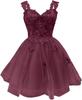 Shiny Tulle Prom Dress Teen Dress 1D Butterfly Short Dress Homecoming Dress Graduation Dress