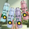 1PC Tractor Farm Harvest Scene 750ml Color Plastic Sports Water Bottle Leakproof Flip Straw Lid Suitable for Sports Office Home Use