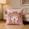 S-Sakura Kinomoto Pillow Case For Sofa Living Room Home Office Decor Protective Cover