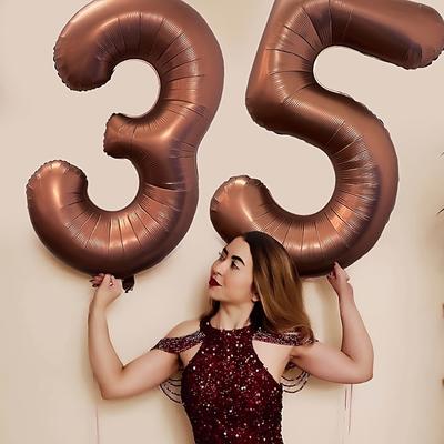 1pc 40inch Brown Aluminum Foil Balloon Number 23 Party & Celebration Decor, Wedding, Christmas, New Year, Valentine'S Day, Birthday Supplies