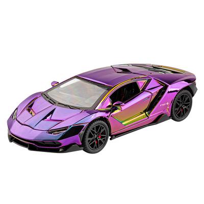 Electroplated 1/24 Lamborghini 770 Supercar Alloy Model Ornaments Toys Diecast Miniature Voiture Children Boy Gift Birthday