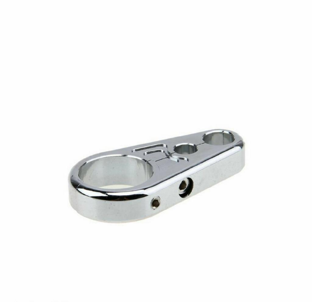 Chrome Aluminum Alloy Brake Clutch Cable Wire Clamp Clip For 1" 25mm Handlebar