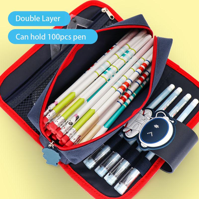 Estuche de Lápices Bonito Desmontable Bolsa de Material Escolar Estuche de Bolígrafos de Gran Capacidad Bolsas de Bolígrafos de Dibujos Animados Estuche de Lápices para Niños Regalos para Estudiantes Niños