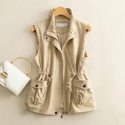 Kurze Weste Jacke Damen Schlank Frühling Herbst Casual Oberbekleidung Weste Damen Lose Reine Baumwolle Ärmellos Mantel