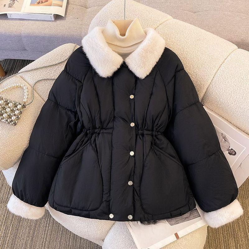 New Winter Down-padded Jacket for Women, Short, Korean Style, Waist-cinching Cotton-padded Jacket, Thickened Jacket for Small People