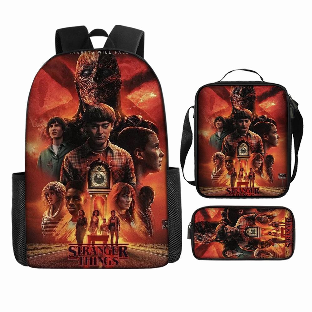 Stranger Things5 Rucsac pentru copii+geantă de umăr+etui pentru creioane KTB