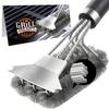 Safe Grill Brush and Scraper with Deluxe Handle 17 Inch Grill Cleaner Brush Stainless Steel Bristle Grill Brush