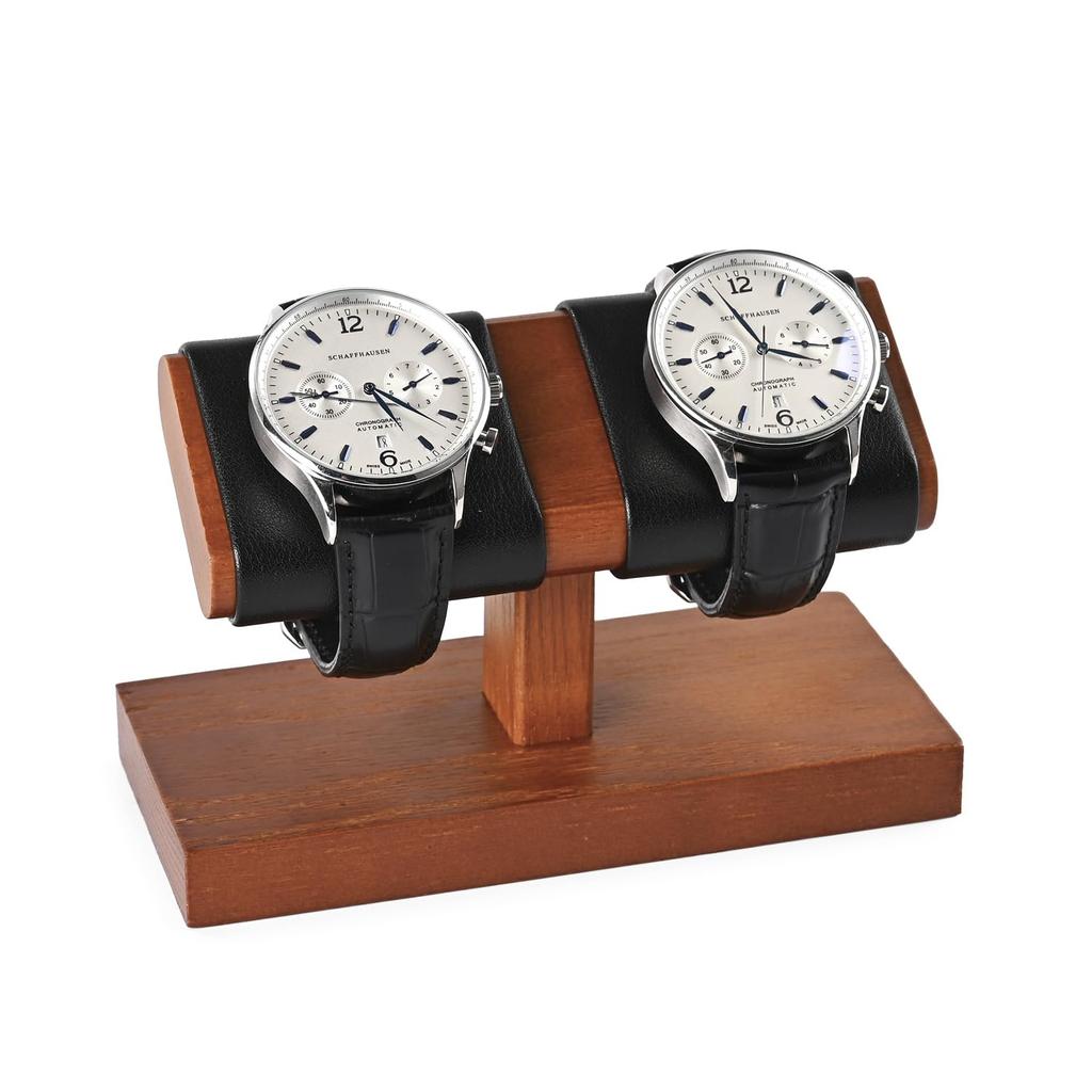 Papten Watch Wooden Watch For 2 Suitable for SM21503 Stand, Stand, Watches, Luxury, Stylish, Display, Storage, Photography, Gifts, etc. (Black)