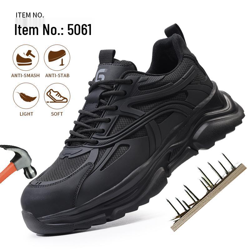 Pánská lehká bezpečnostní pracovní obuv s ocelovou špičkou - Odolná proti nárazu, Odolná proti propíchnutí, Celoroční pohodlí