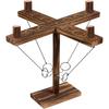 Ringgooispel Haken voor Volwassenen Kinderen, Houten Gooispel, 4 Haken, Handheld Bord Tafelspellen, Buiten Binnen Pub Spellen