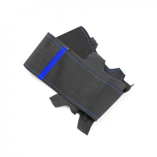 Suede Blue-Line Steering Wheel Leather Cover For Toyota Prius 30 XW30 2009-2015