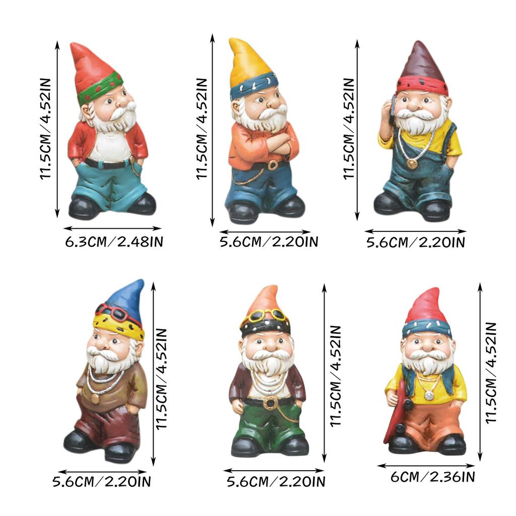 Garden Dwarf Ornament Garden   Bearded Old Man Dwarf Statue Resin Ornament