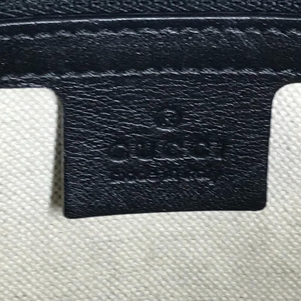 GUCCI 625774 GG embossed logo Bag Tote Bag Shoulder Bag Leather Black