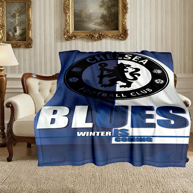 Chelsea FC Blanket Lightweight Print Throw Blanket For Couch, Bed, Car, A Heartfelt Gift for Your Family and Friends