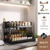 Multifunctional Kitchen Countertop Seasoning Rack with Salt Storage Jars