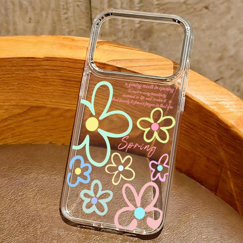 Romantic Rose Flower Pattern Case For iPhone 17 Pro Max iPhone 16 15 14 13 Pro Max 11 17e 16e Plating Lens Frame Clear Soft Silicone Back Cover
