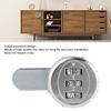 Mechanical Code 3-Digit Password Cabinet Lock Chrome 20mm/0.79in