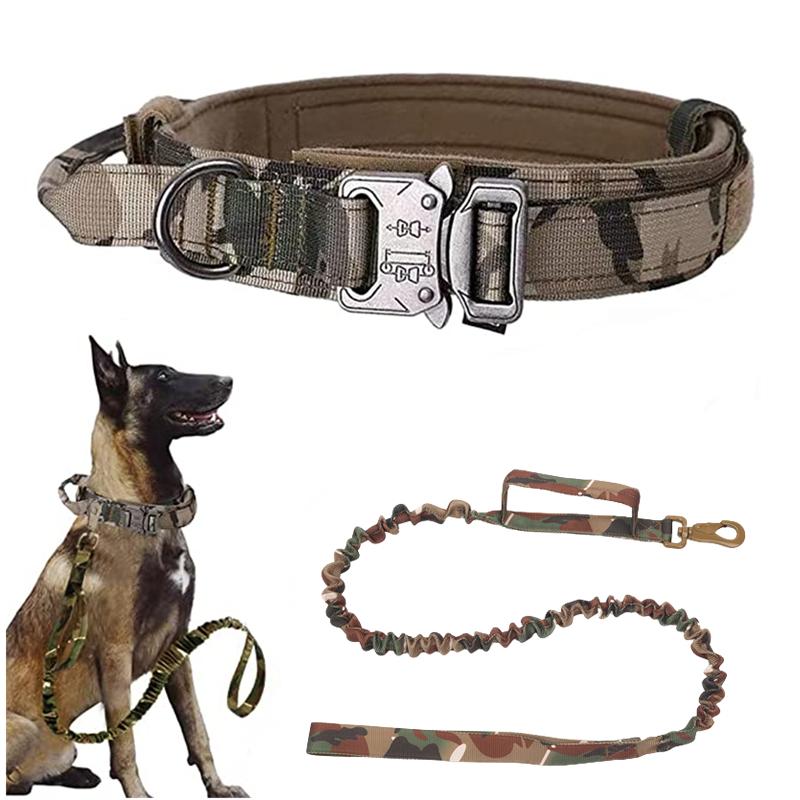 Tactisch Militair Vest voor Huisdieren Buiten Trainingsvest Hondentuig en Lijn Set Met Halsband Voor Middelgrote Grote Honden Duitse Herder