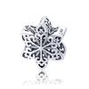 WOSTU Snowflake Charm 925 Sterling Silver Zirconia Bead Pendant Fit Original Bracelet DIY Necklace Winter Jewelry For Women Xmas